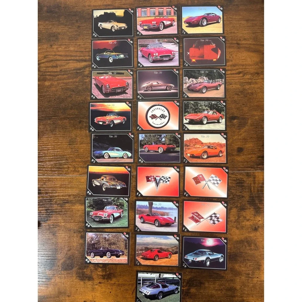 Vette Set Chevrolet Corvette Vintage Trading Card Lot 22 Cards 1953-1978 History